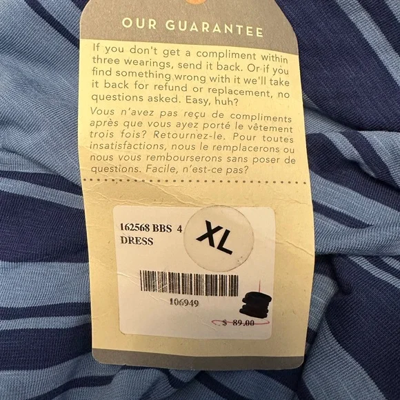 HORNY TOAD Blue Stripe Dress - Picture 6 of 7